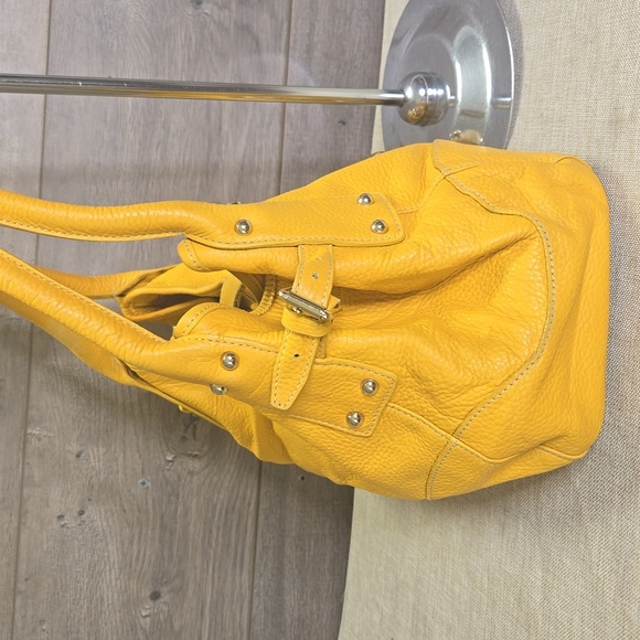 Dooney & Bourke Golden Yellow Pebble Leather Handbag - Picture 5 of 13